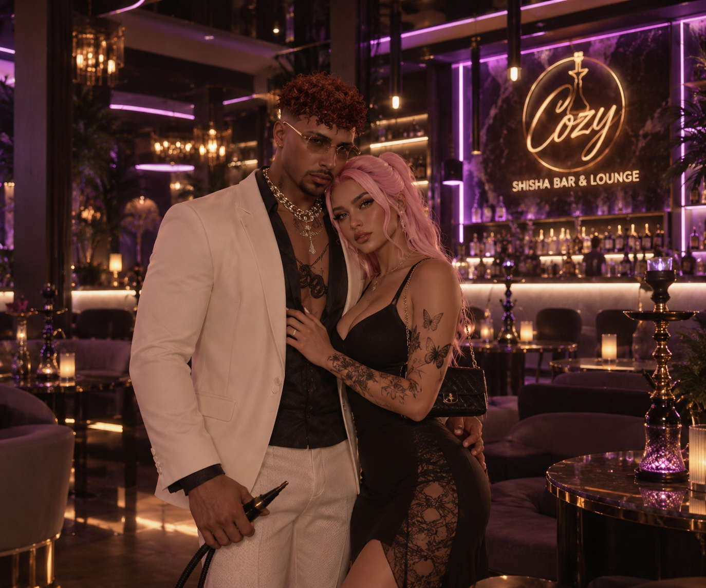 Das Ehepaar hinter Cozy in seiner modernen Shisha-Bar